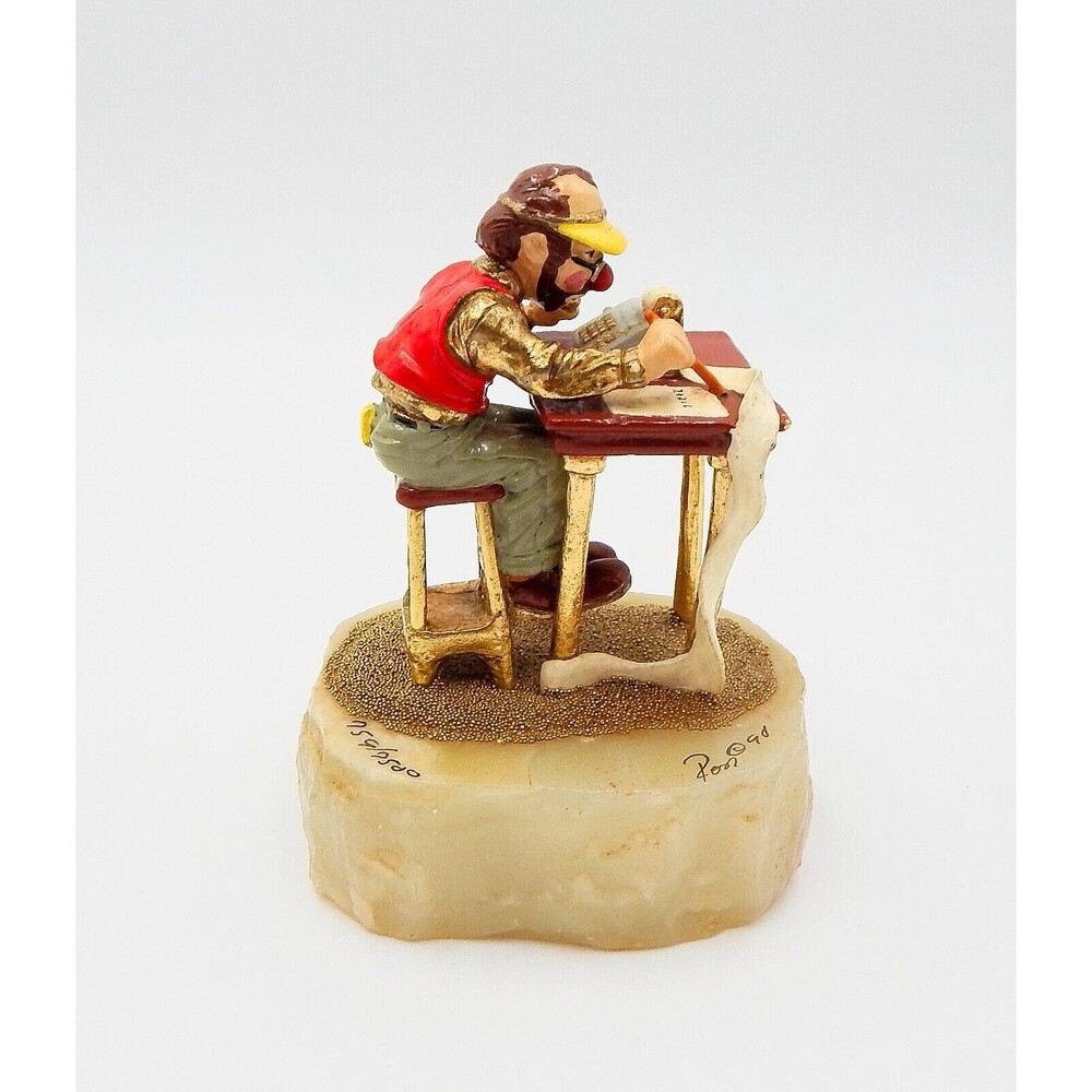 Ron Lee Clown Face The Accountant Sculpture L-173 Numbered Figurine Onyx 1990